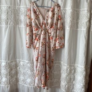 Asos Floral Kimono Midi Dress Size 18